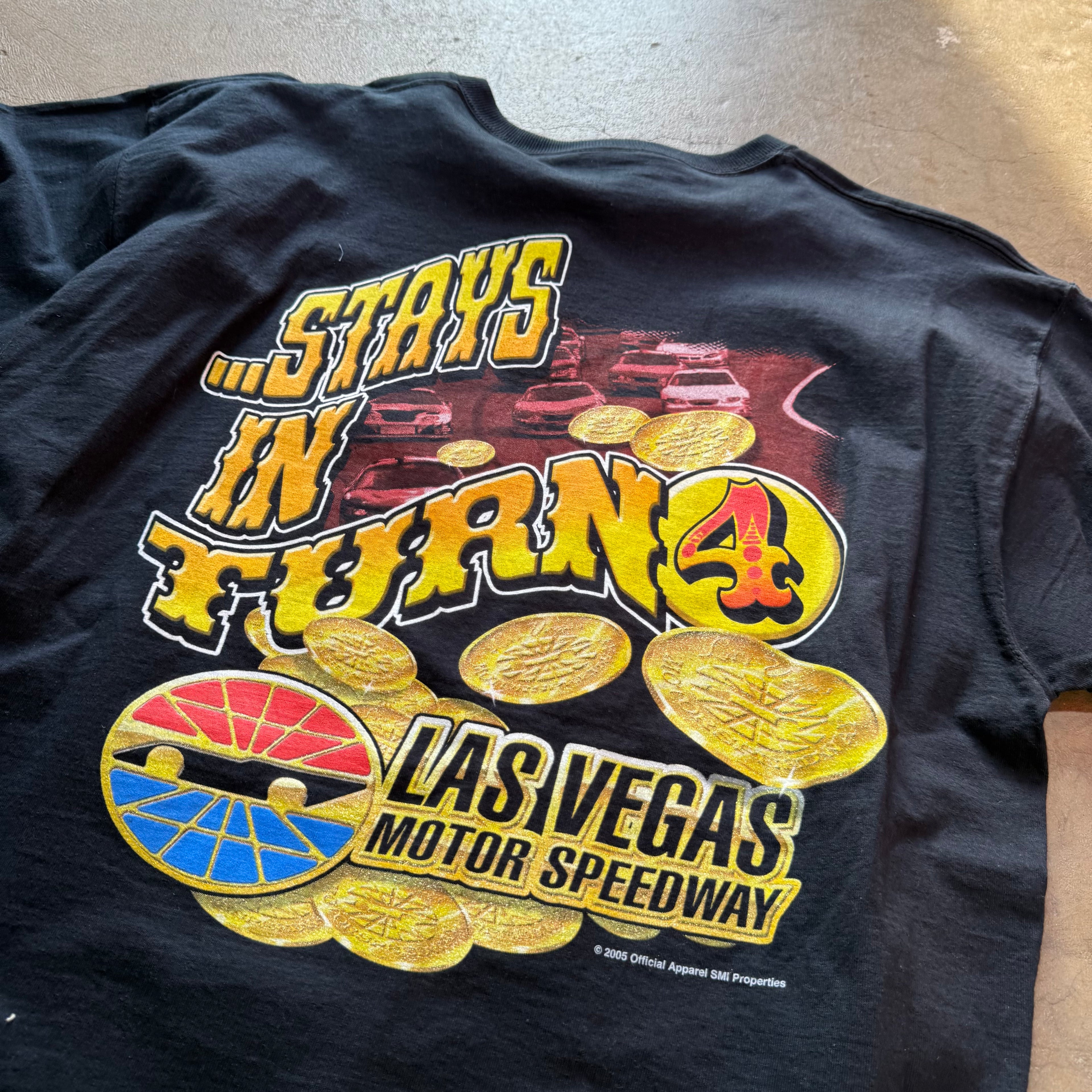 size xl - Vintage ' Nascar Turn 4 Motor Speedway ' tee