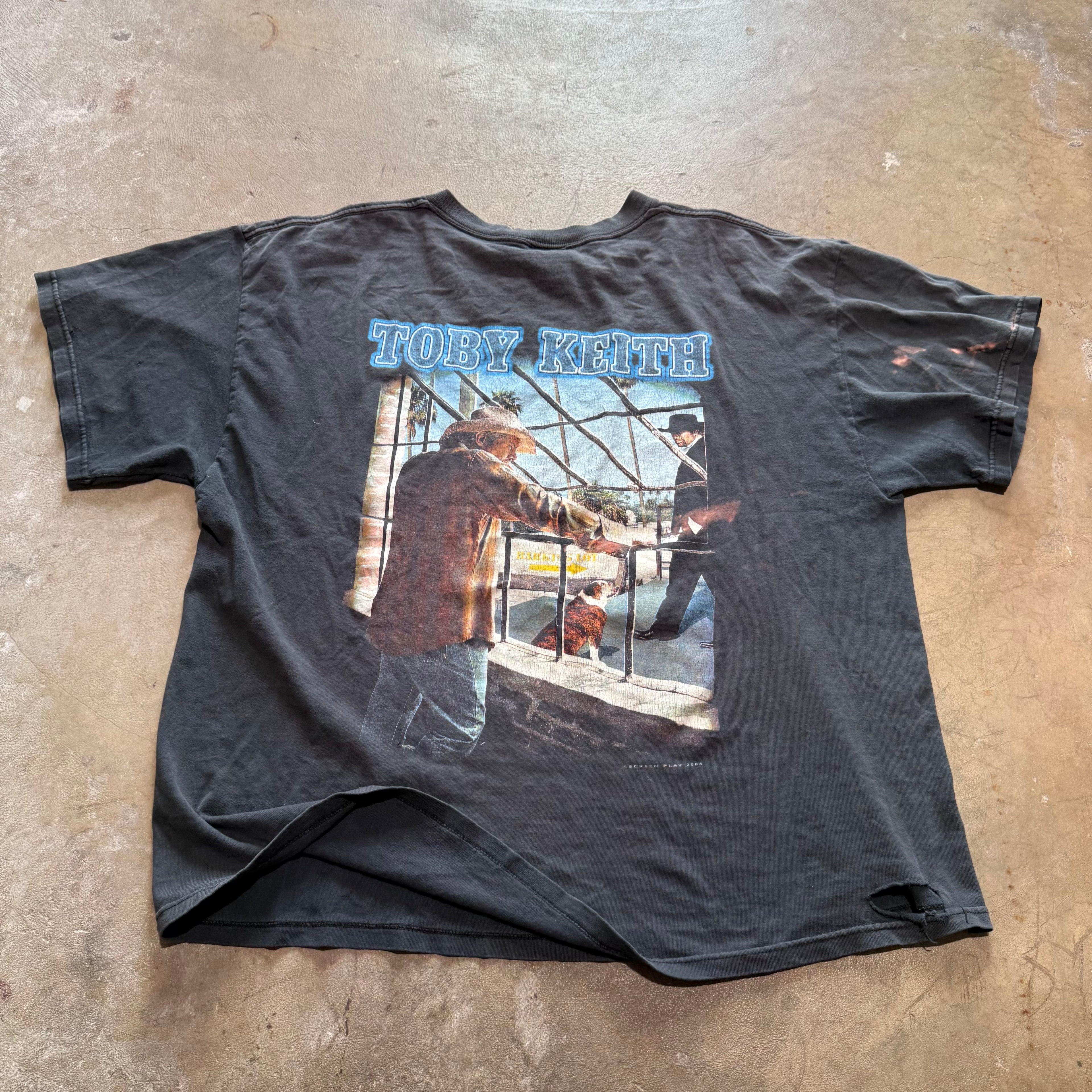size xl - Vintage ' Toby Keith i Heart This Bar ' tee