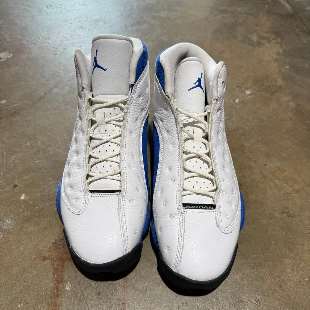 size 10 - Jordan 13 Retro ' White Hyper Royal Black '