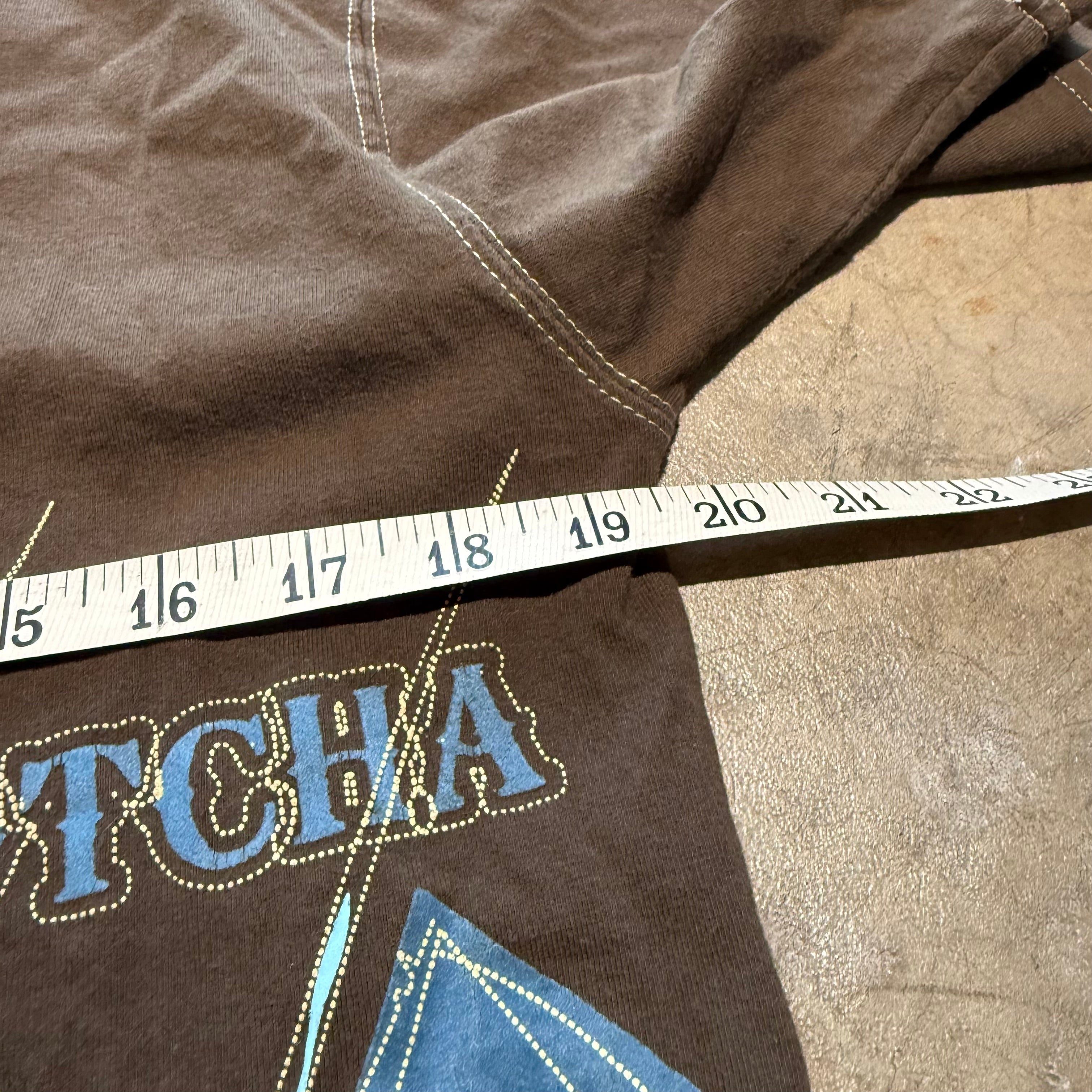 size medium - Vintage ' Gotcha Brown Button up ' tee