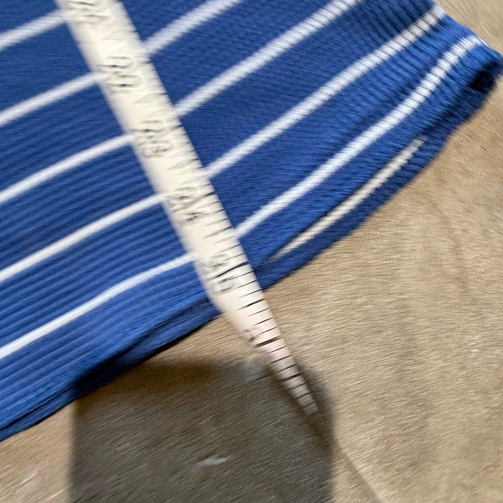 size large - Vintage ' Place Thermal Blue and white striped ' tee
