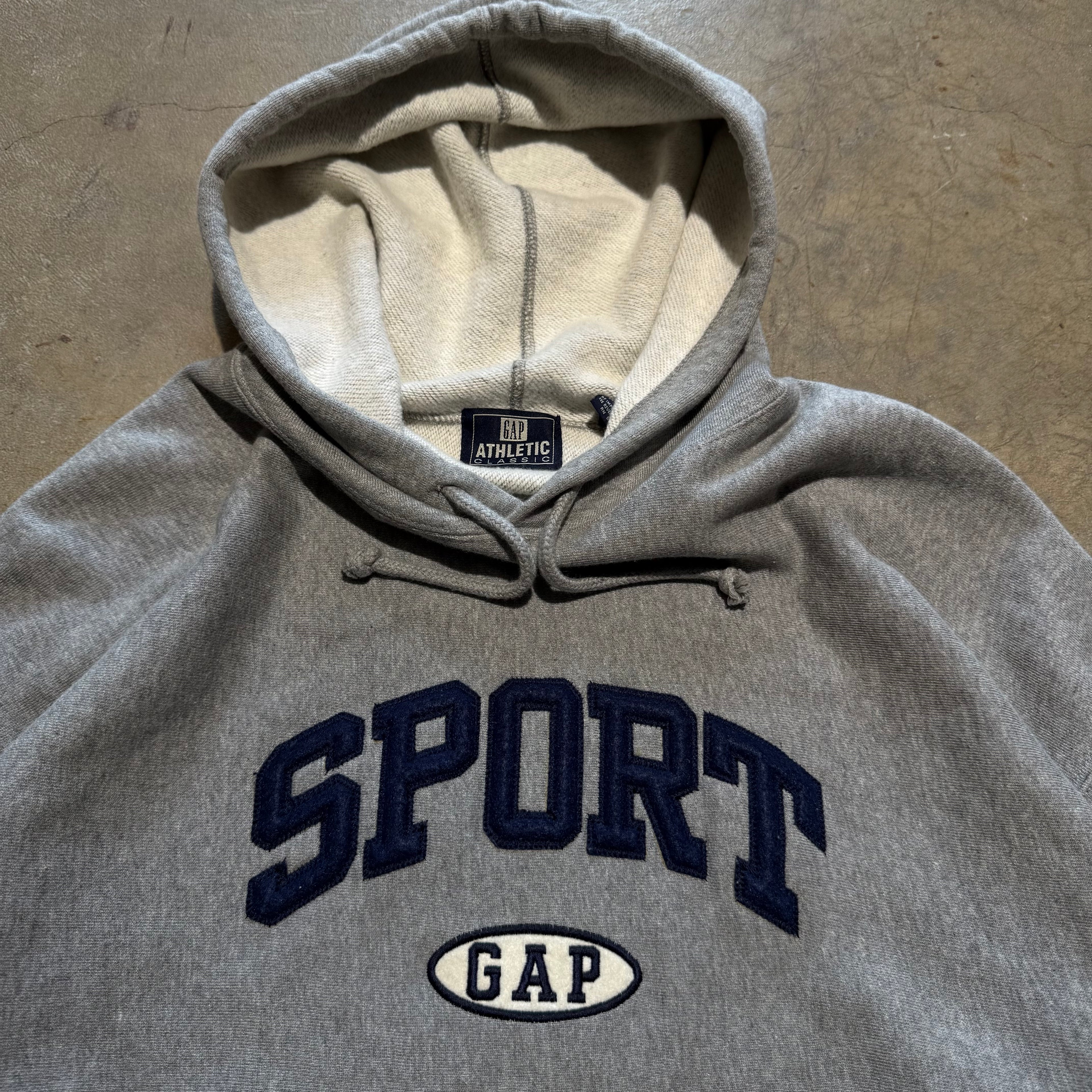 size xl - Vintage ' GAP Sport Athletic Weave ' Hoodie