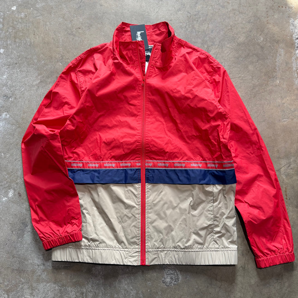size medium - Vintage ' Stussy Red windbreaker ' jacket