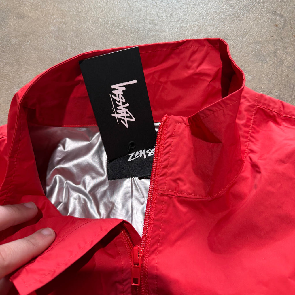 size medium - Vintage ' Stussy Red windbreaker ' jacket