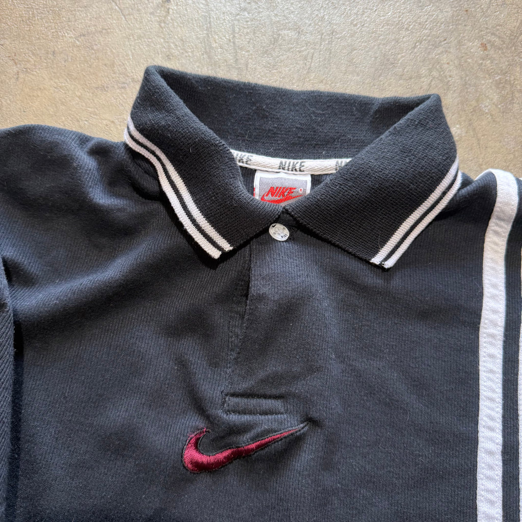 size large - vintage ' Nike Polo center swoosh striped polo ' tee