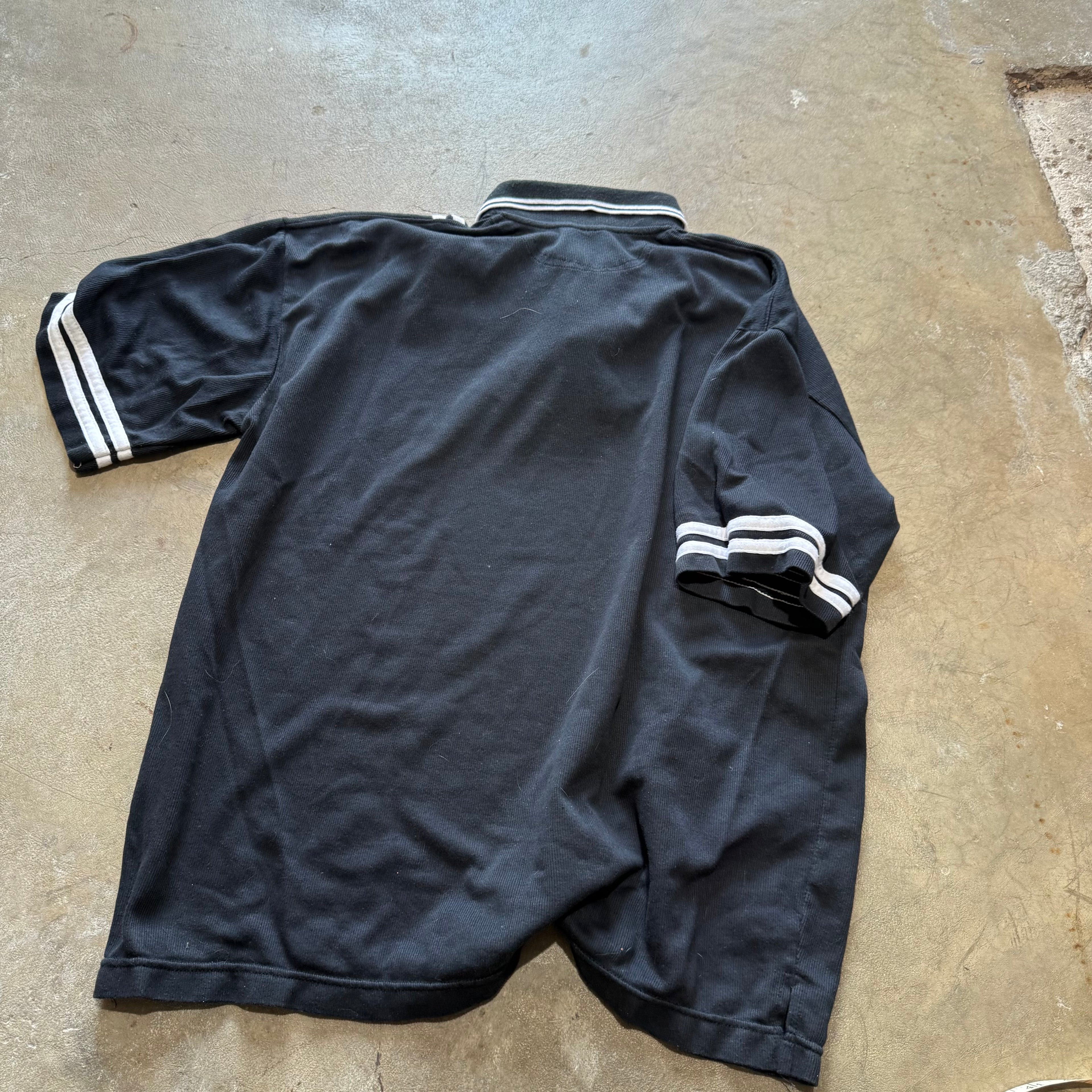 size large - vintage ' Nike Polo center swoosh striped polo ' tee