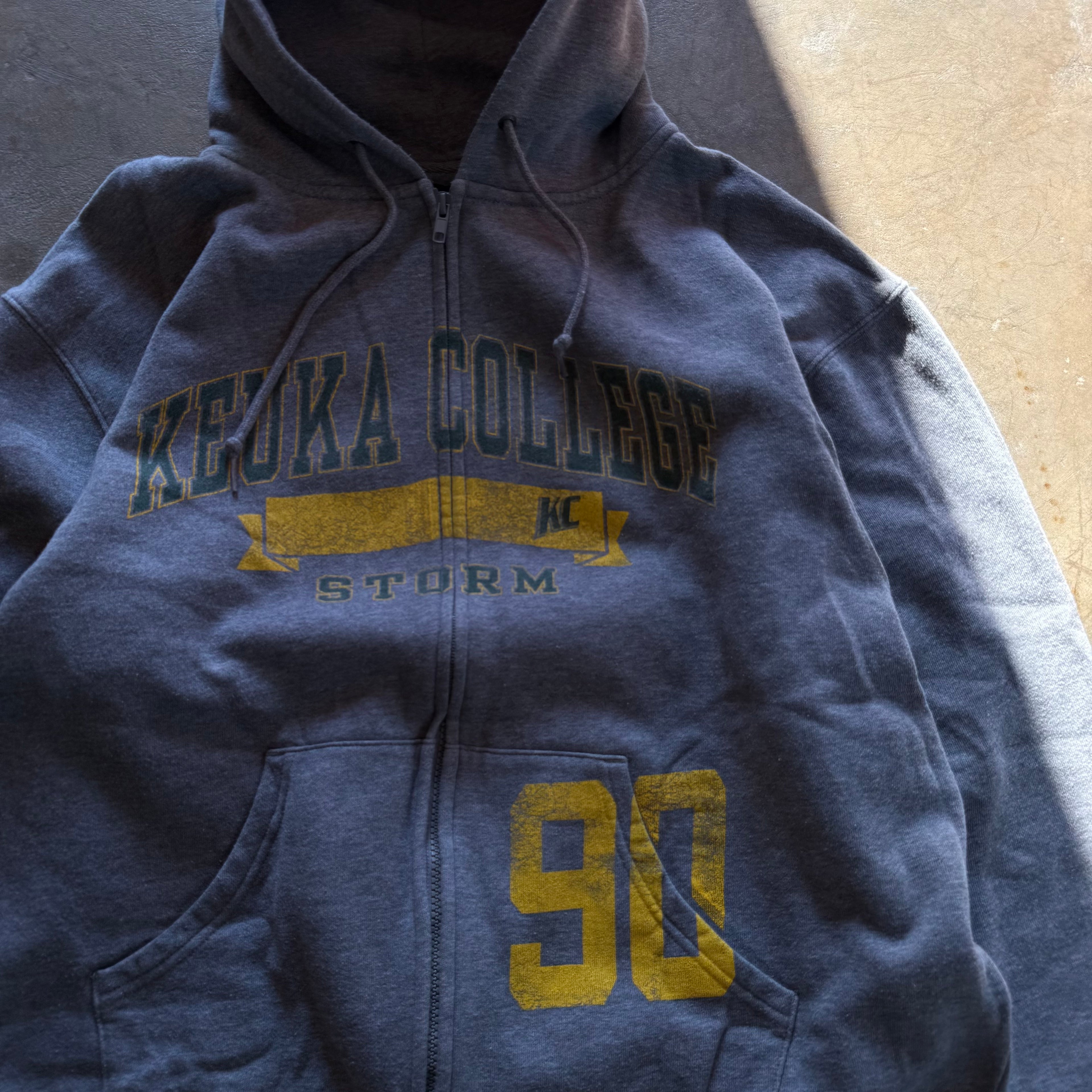 size xl - vintage ' Kentucky College Storm Zip up ' hoodie