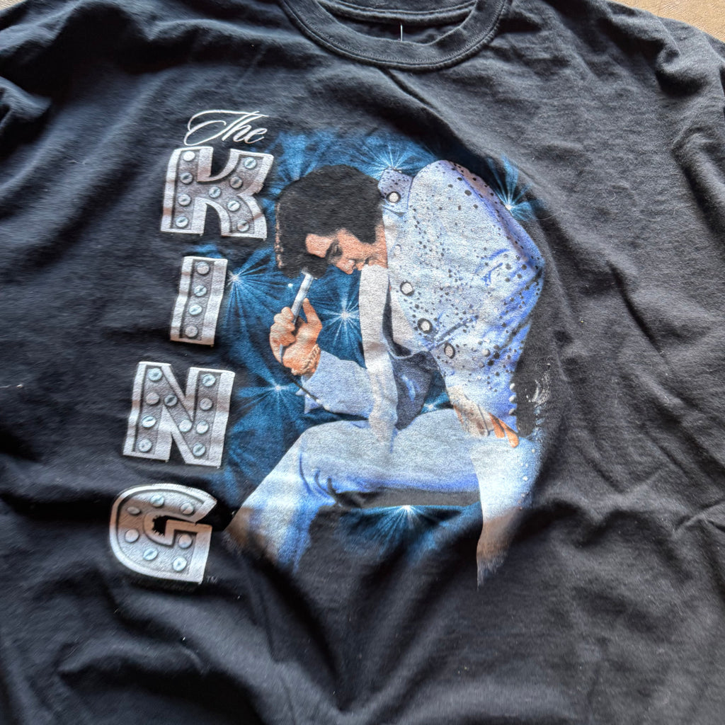 size xl - vintage ' Elvis Presley The King Band ' tee