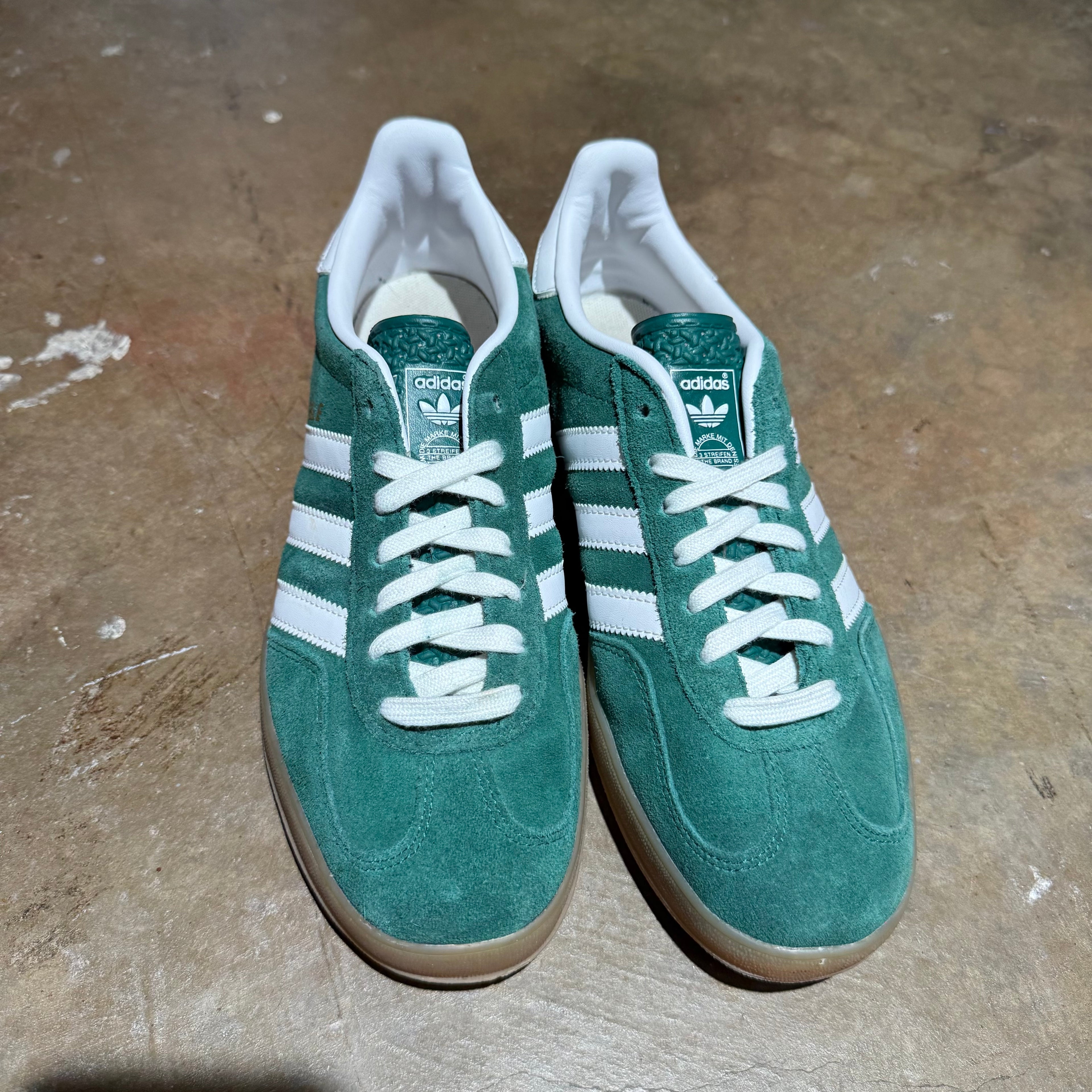 size 9 - Adidas Gazelle indoor ' Collegiate Green Cloud White Gum '