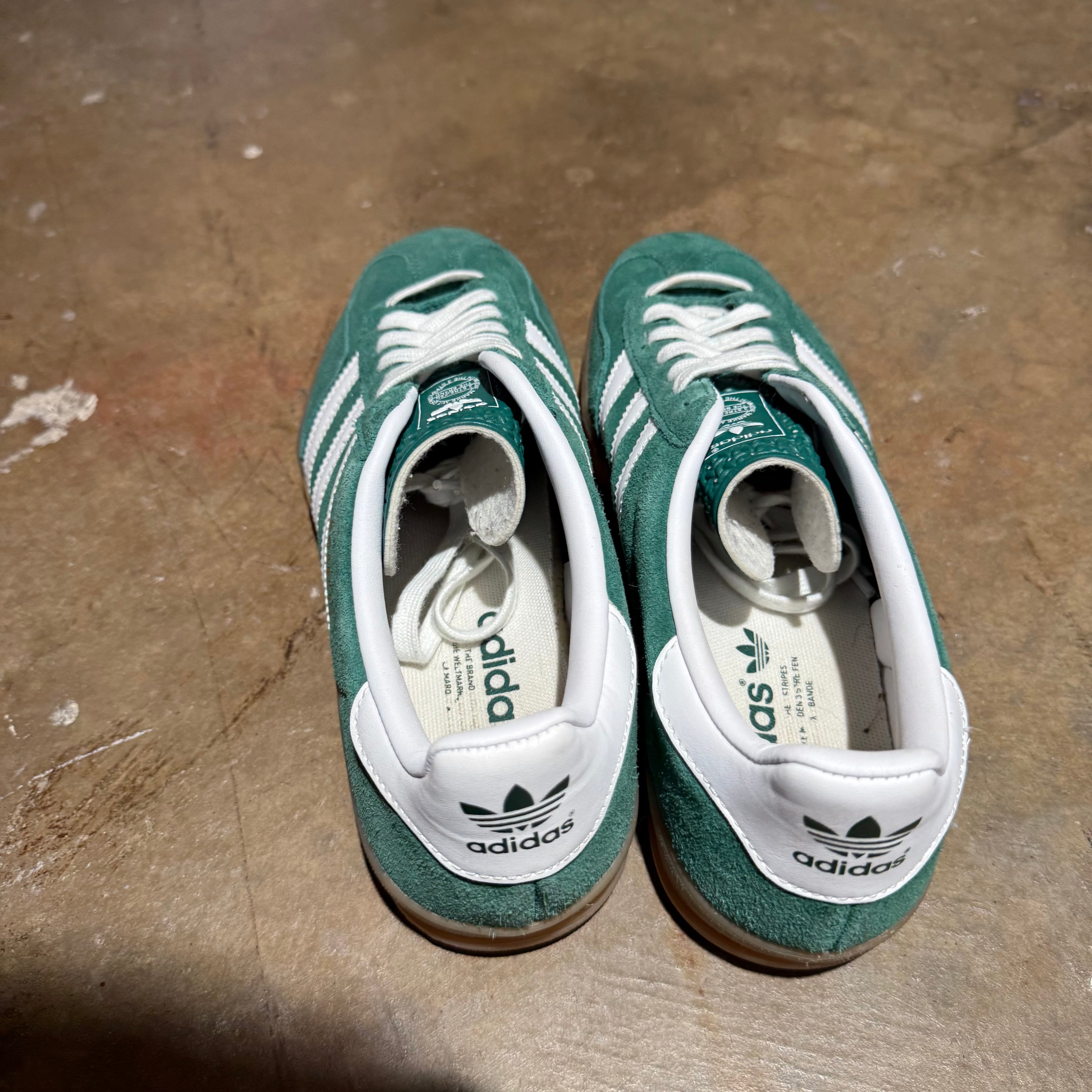 size 9 - Adidas Gazelle indoor ' Collegiate Green Cloud White Gum '
